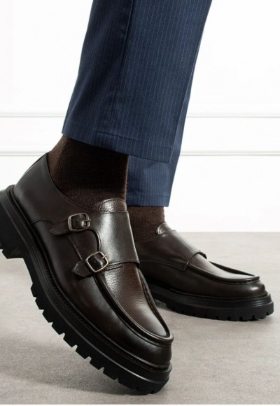 2025 YENİ SEZON EVA  ÇIFT TOKALI MODEL KAHVE DERİ