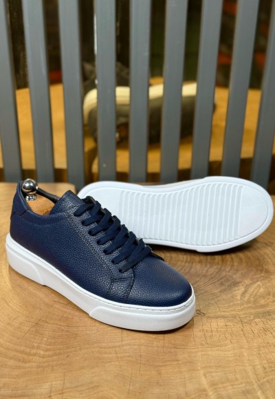 YENİ SEZON ZR MODEL - LACİVERT PÜTÜR DERİ