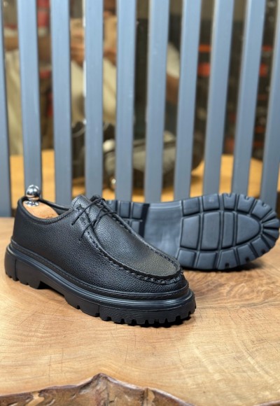 YENİ SEZON SISLEY MODEL - SİYAH PÜTÜR DERİ