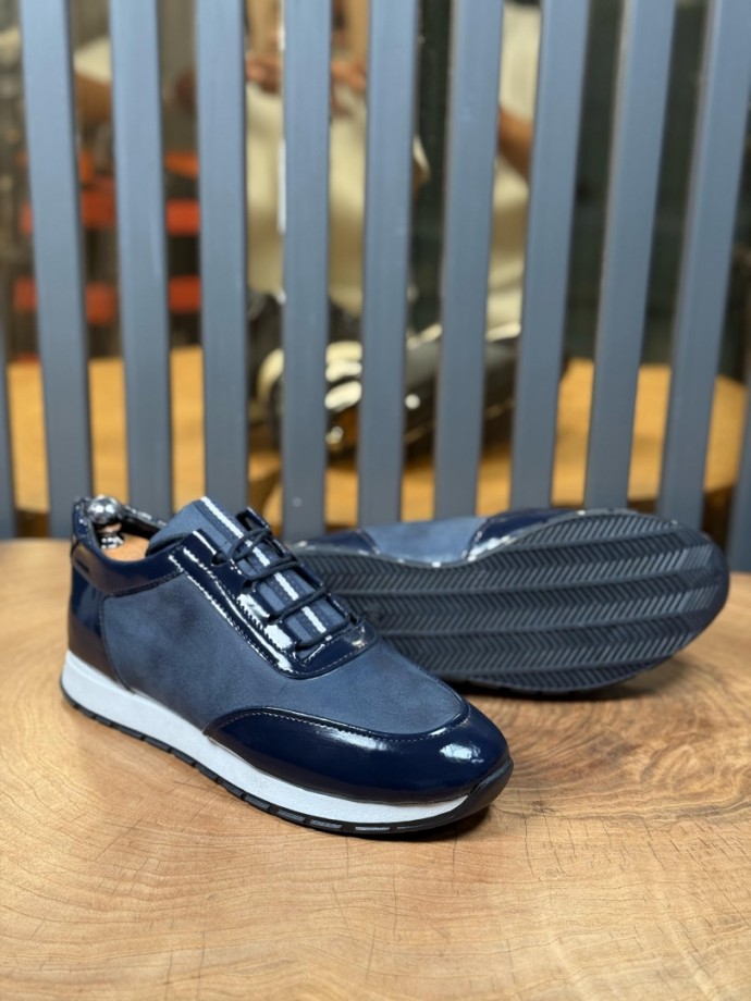 YENİ SEZON ZR SNEAKER MODEL - LACİVERT RUGAN