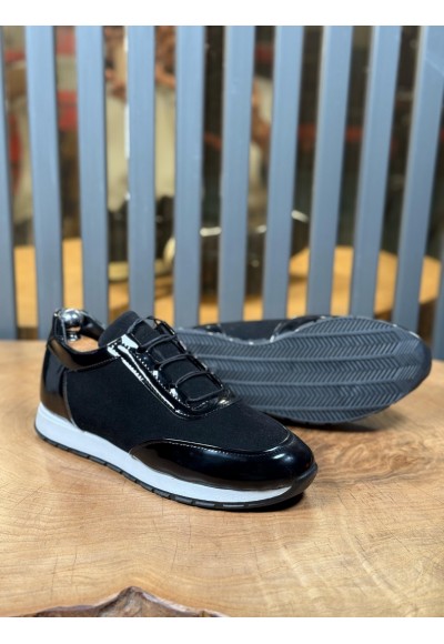 YENİ SEZON ZR SNEAKER MODEL - SİYAH RUGAN SÜET