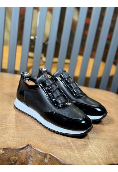 YENİ SEZON ZR SNEAKER MODEL - SİYAH RUGAN / MAT