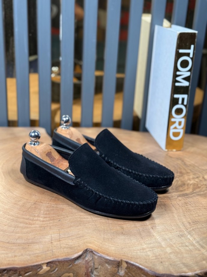 YENİ SEZON YAZLIK SADE ROK MODEL - SİYAH SÜET