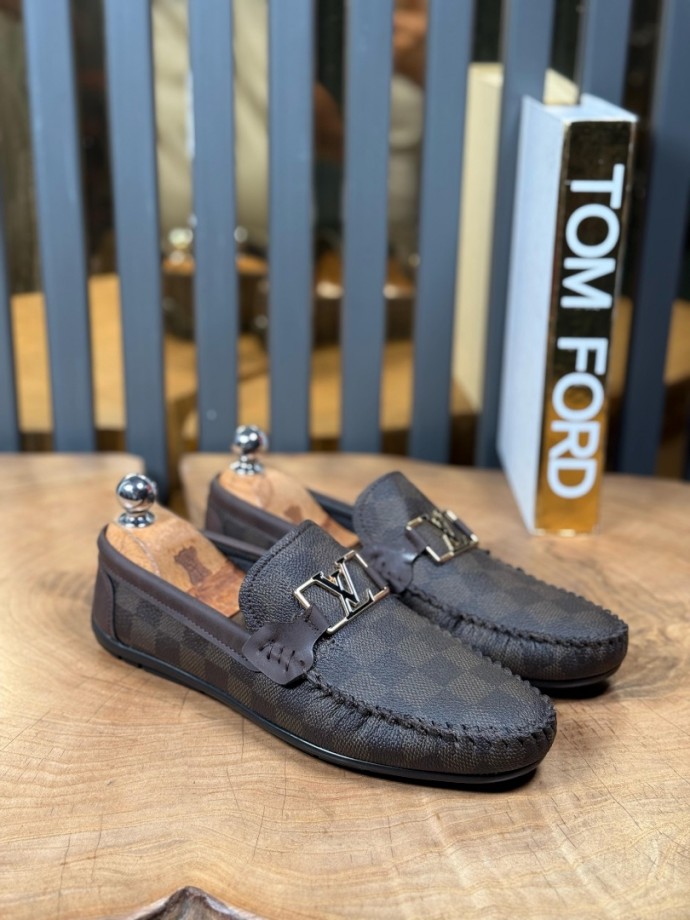 YENİ SEZON YAZLIK LV ROK MODEL - KAHVERENGİ DERİ