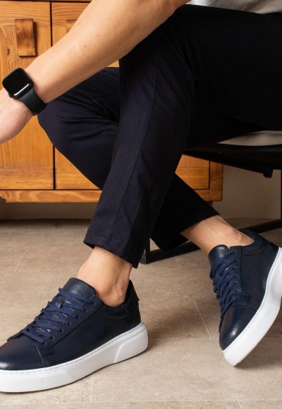 YENİ SEZON ZR MODEL - LACİVERT PÜTÜR MAT DERİ    