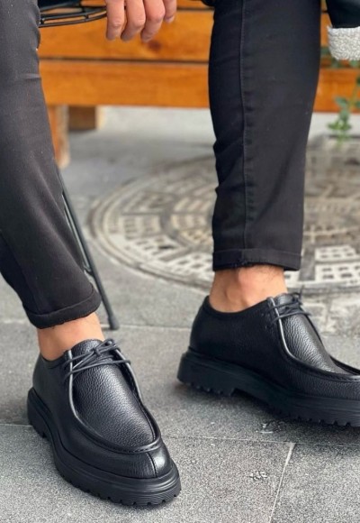 YENİ SEZON SISLEY MODEL - SİYAH PÜTÜR MAT DERİ