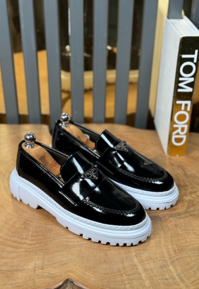 YENİ SEZON CASUAL PRD MODEL - SİYAH RUGAN DERİ YENİ SEZON CASUAL PRD MODEL - SİYAH RUGAN DERİ