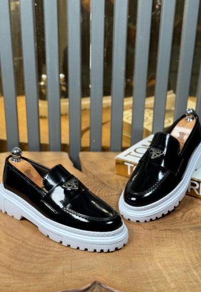 YENİ SEZON CASUAL PRD MODEL - SİYAH RUGAN DERİ