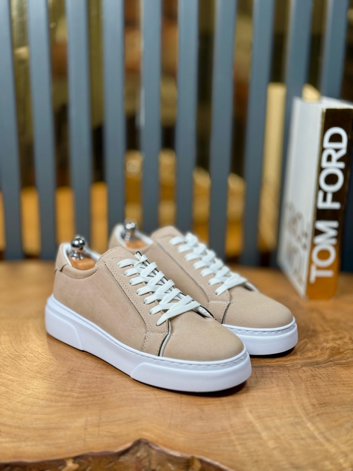 YENİ SEZON CASUAL ZR MODEL - BEJ SÜET