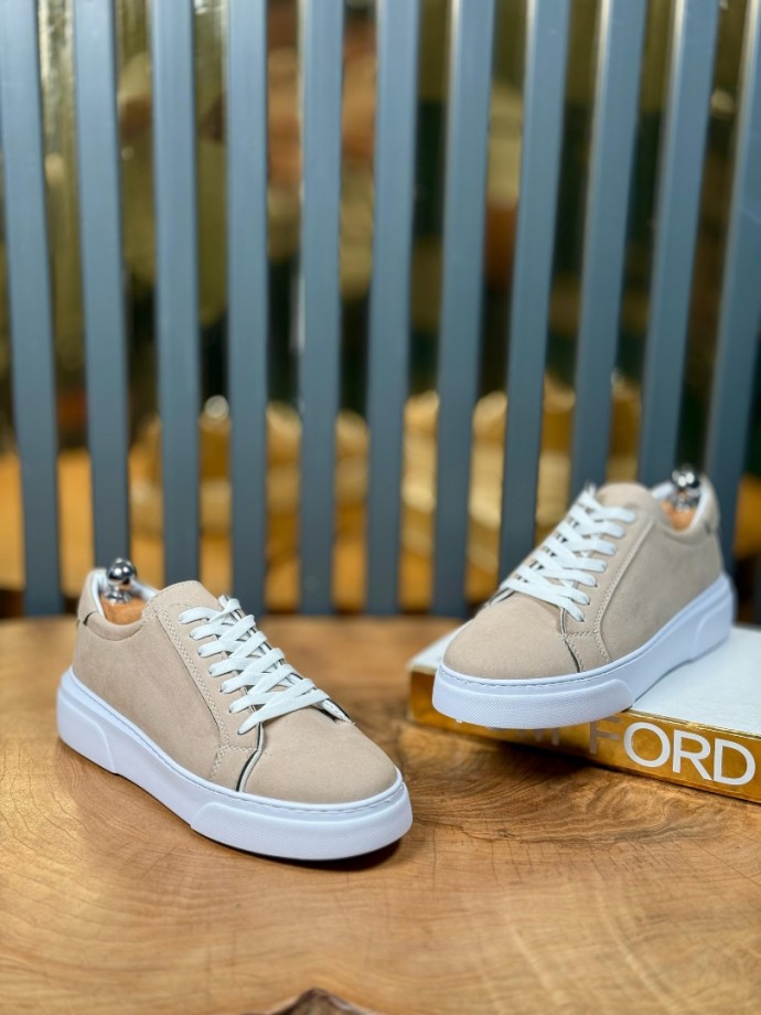 YENİ SEZON CASUAL ZR MODEL - BEJ SÜET