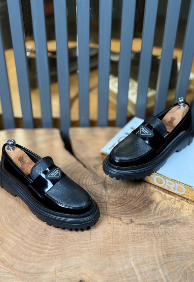 YENİ SEZON CASUAL PRD MODEL - SİYAH RUGAN DERİ