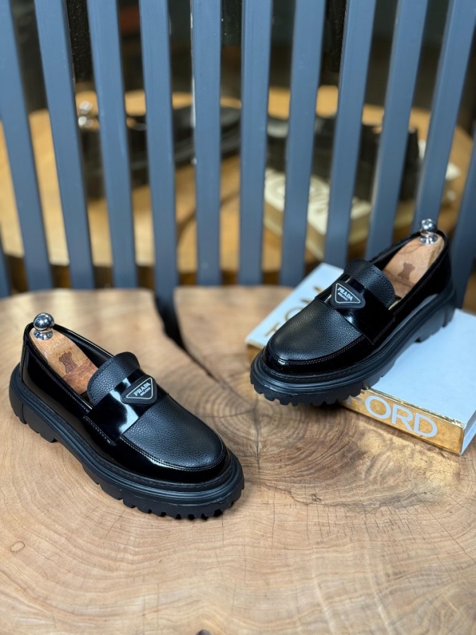 YENİ SEZON CASUAL PRD MODEL - SİYAH RUGAN DERİ