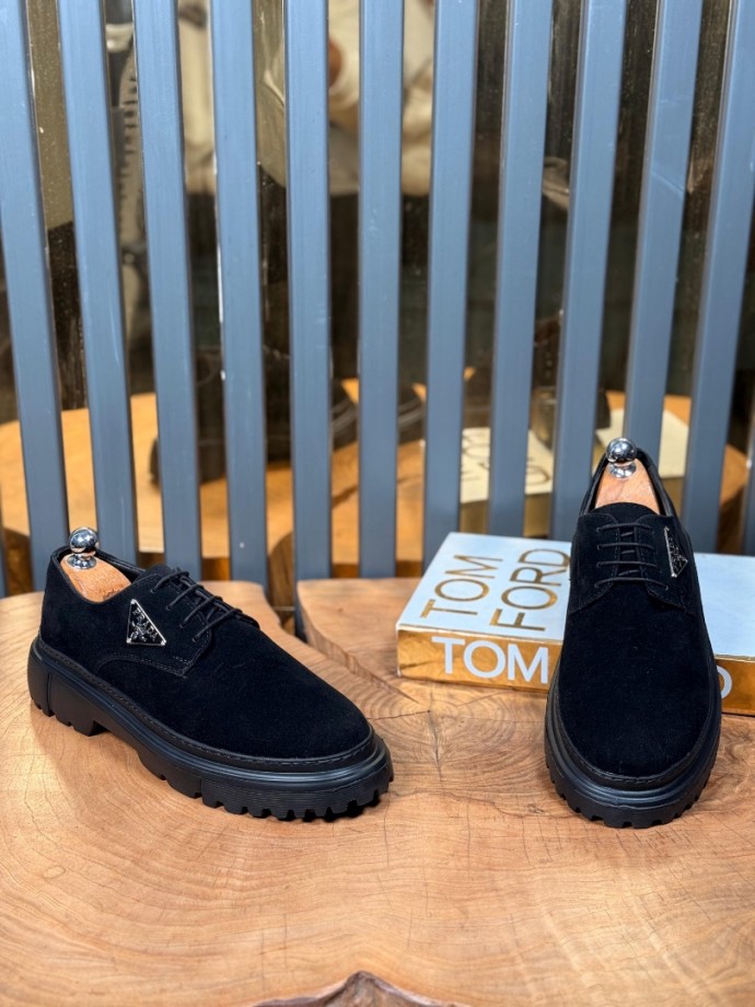 YENİ SEZON CASUAL PRD MODEL - SİYAH SÜET DERİ