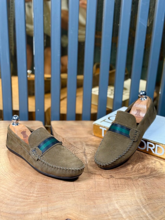 YAZLIK BANDAJLI ROK MODEL -HAKİ YEŞİLİ SÜET