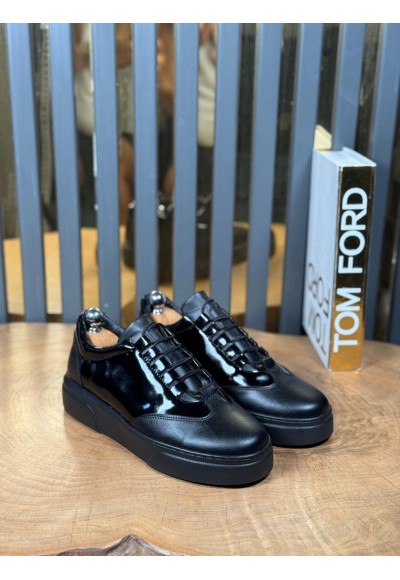 YENİ SEZON CASUAL ZR MODEL SNEAKER - SİYAH RUGAN