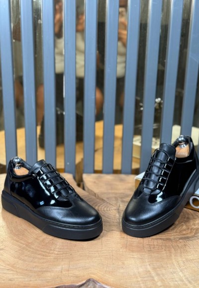 YENİ SEZON CASUAL ZR MODEL SNEAKER - SİYAH RUGAN