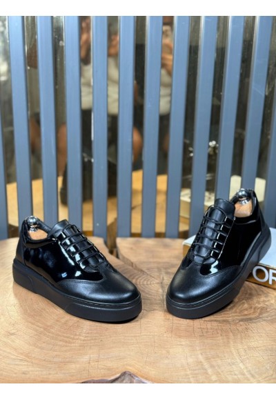 YENİ SEZON CASUAL ZR MODEL SNEAKER - SİYAH RUGAN