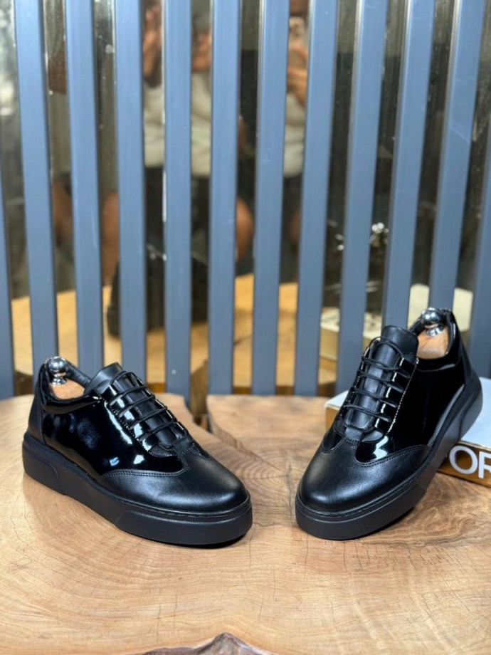 YENİ SEZON CASUAL ZR MODEL SNEAKER - SİYAH RUGAN YENİ SEZON CASUAL ZR MODEL SNEAKER - SİYAH RUGAN