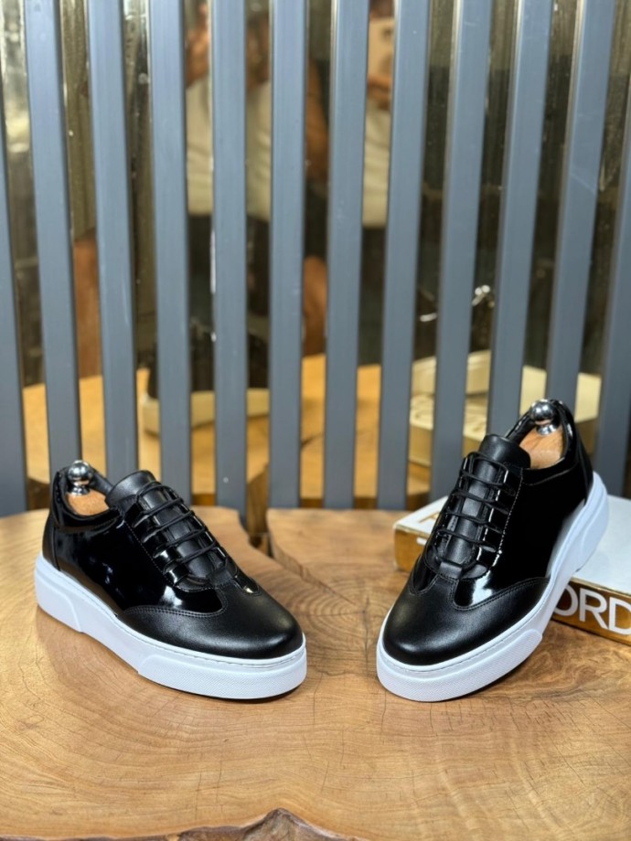YENİ SEZON CASUAL ZR MODEL SNEAKER - SİYAH RUGAN