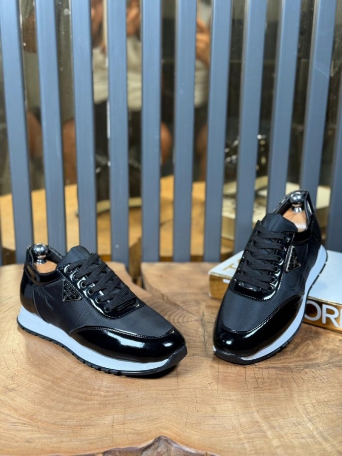 YENİ SEZON CASUAL PRD MODEL - SİYAH RUGAN VE SATEN ÖZEL DERİ KAPLAMA YENİ SEZON CASUAL PRD MODEL - SİYAH RUGAN VE SATEN ÖZEL DERİ KAPLAMA