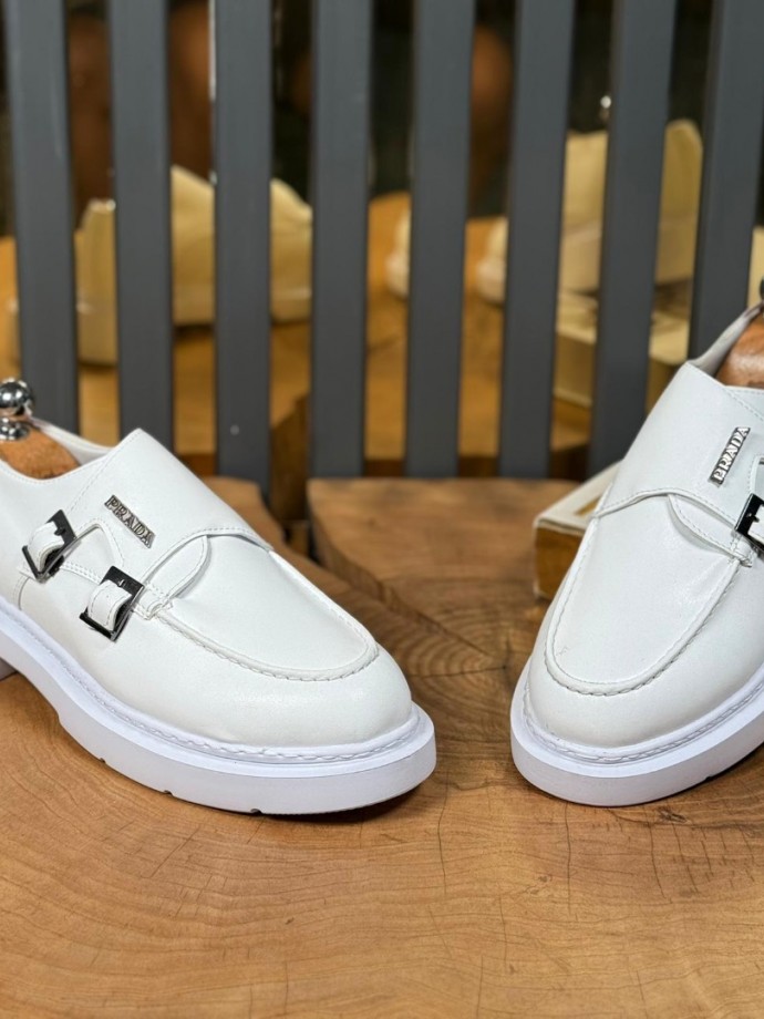 YENİ SEZON CASUAL PRD ÇİFT TOKALI  MODEL - BEYAZ DERİ