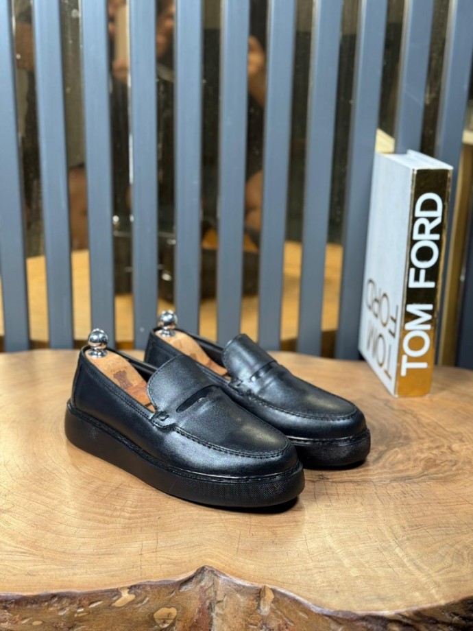 CASUAL ZR MODEL - SİYAH DERİ
