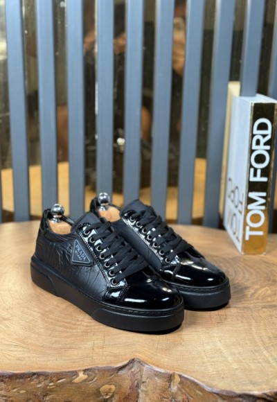  YENİ SEZON PRD SPOR MODEL - SİYAH RUGAN VE SATEN DERİ 