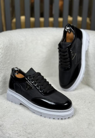 YENİ SEZON PRD YENİ MODEL  - SİYAH RUGAN VE SATEN DERİ