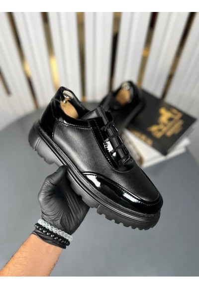  İTHAL YENİ SEZON CASUAL ZR MODEL - SİYAH RUGAN / MAT