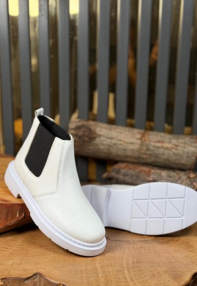 YENİ SEZON CHELSEA ZRA MODEL EVA BOT - BEYAZ DERİ