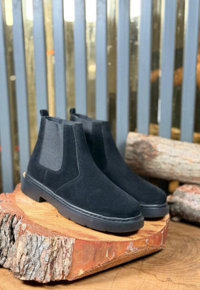 YENİ SEZON CHELSEA ZRA MODEL EVA BOT - SİYAH SÜET