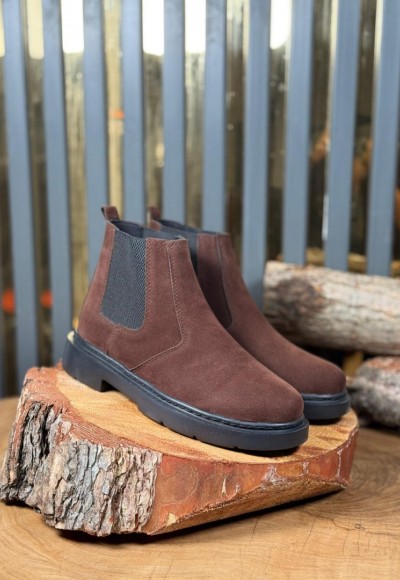 YENİ SEZON CHELSEA ZRA MODEL EVA BOT - KAHVERENGİ SÜET