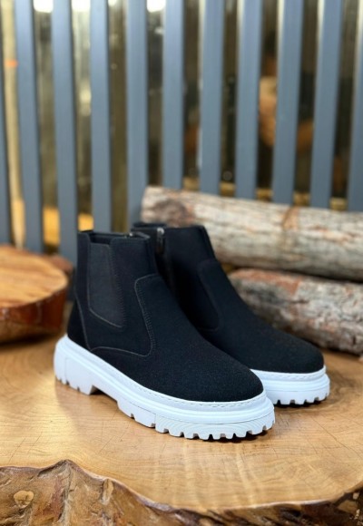  YENİ SEZON CHELSEA FERMUARLI BOT - SİYAH SÜET