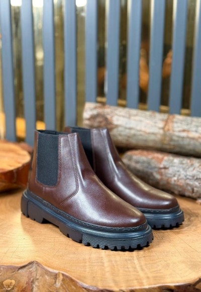 YENİ SEZON CHELSEA BANDAJLI BOT - KAHVERENGİ DERİ