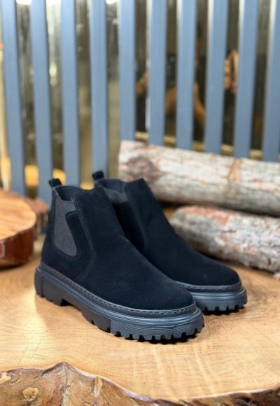 YENİ SEZON CHELSEA BANDAJLI BOT - SİYAH SÜET