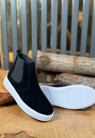 YENİ SEZON CHELSEA SİSLEY EVA BOT - SİYAH SÜET