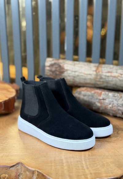 YENİ SEZON CHELSEA SİSLEY EVA BOT - SİYAH SÜET