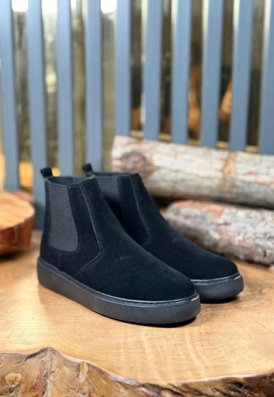 YENİ SEZON CHELSEA SİSLEY EVA BOT - SİYAH SÜET