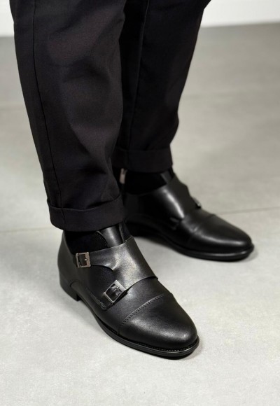 YENİ SEZON KLASİK ÇİFT TOKA MODEL BOT - SİYAH DERİ BOT