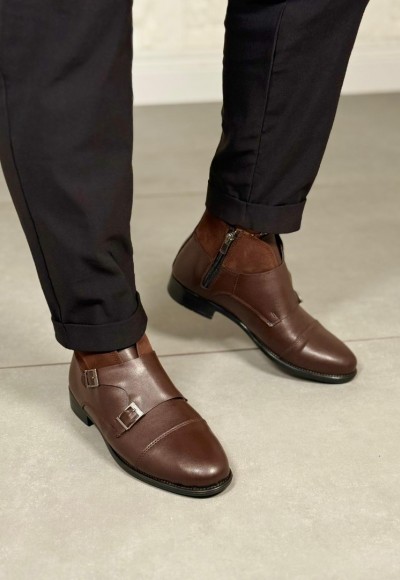 YENİ SEZON KLASİK ÇİFT TOKA MODEL BOT - KAHVE DERİ BOT YENİ SEZON KLASİK ÇİFT TOKA MODEL BOT - KAHVE DERİ BOT