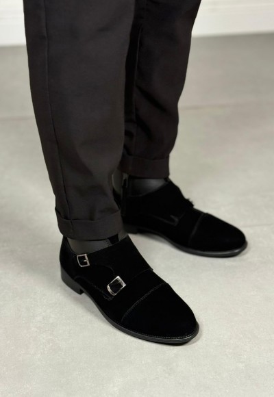 YENİ SEZON KLASİK ÇİFT TOKA MODEL BOT - SİYAH SÜET BOT