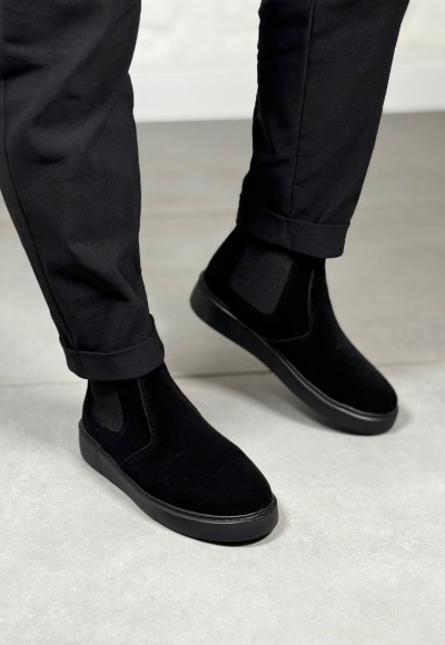 YENİ SEZON CHELSEA SİSLEY  EVA BOT - SİYAH SÜET BOT