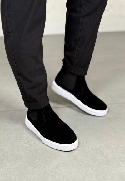 YENİ SEZON CHELSEA SİSLEY  EVA BOT - SİYAH SÜET BOT