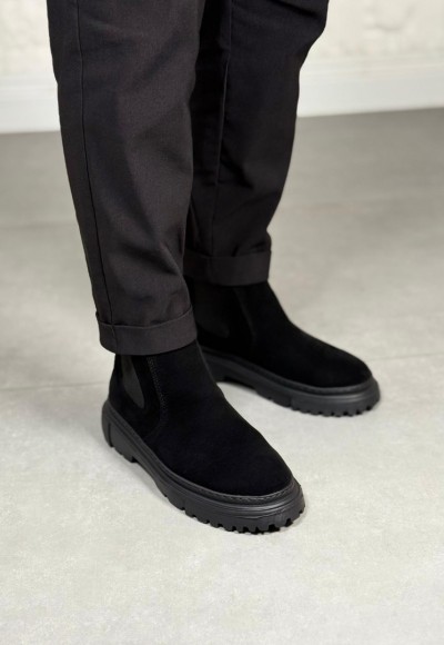 YENİ SEZON CHELSEA BANDAJLI BOT - SİYAH SÜET BOT