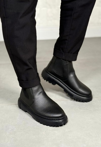 YENİ SEZON CHELSEA BANDAJLI BOT - SİYAH ŞRINGIL DERİ BOT