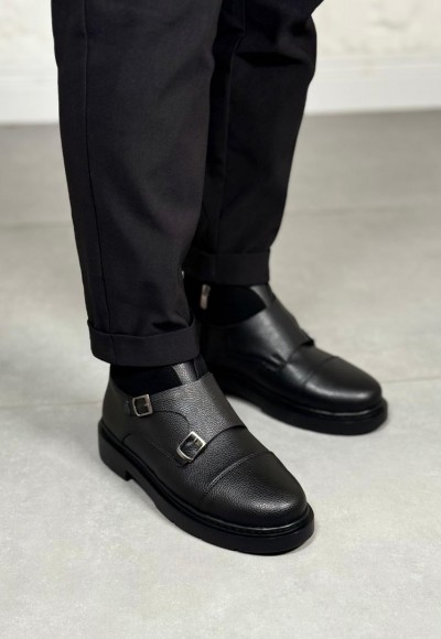 YENİ SEZON KLASİK ÇİFT TOKA MODEL BOT - SİYAH DERİ BOT