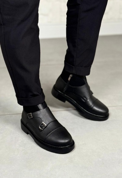 YENİ SEZON KLASİK ÇİFT TOKA MODEL BOT - SİYAH DERİ BOT YENİ SEZON KLASİK ÇİFT TOKA MODEL BOT - SİYAH DERİ BOT