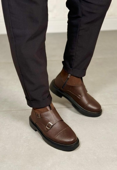 YENİ SEZON KLASİK ÇİFT TOKA MODEL BOT - KAHVERENGİ DERİ BOT YENİ SEZON KLASİK ÇİFT TOKA MODEL BOT - KAHVERENGİ DERİ BOT