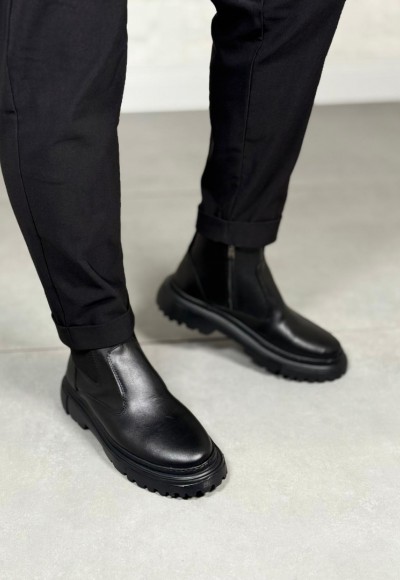  YENİ SEZON CHELSEA FERMUARLI BOT - SİYAH MAT BOT