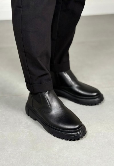  YENİ SEZON CHELSEA FERMUARLI BOT - SİYAH MAT BOT